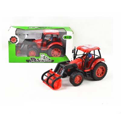 Boxed children's toys green plastic puzzle inertia farm truck