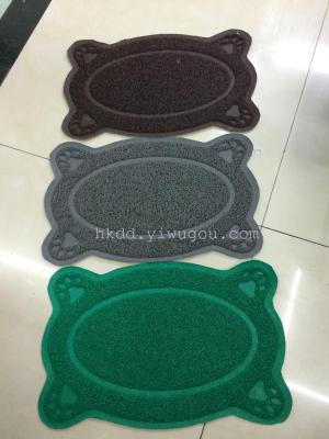 Bone material PVC doormats pet pet supplies cat cleaning supplies rub sand-mat