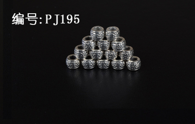 PJ195 Tibetan silver beads Tibetan silver spacer accessories manual chain DIY insulation necessary alloy ring