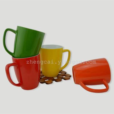 Mug-colour-glazed porcelain cups promotional cups OEM customized cups