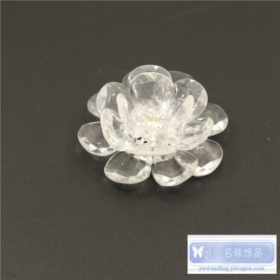 Heart-shaped transparent acrylic petal flower lights hand-knitted flowers can be customized