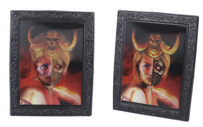 3D ghost frames. bar decorated picture frame. horror picture frames. Halloween supplies, Mardi Gras.