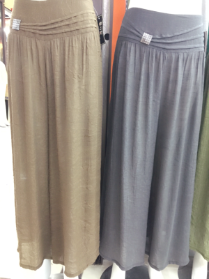 919 hemp bamboo cotton skirt trousers, fashionable wide-leg trousers, large size and long style slacks.
