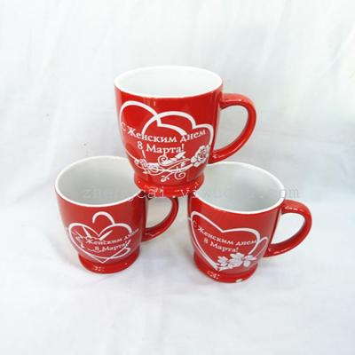 red glazed mug  Russion Cup Gift Coffee cup