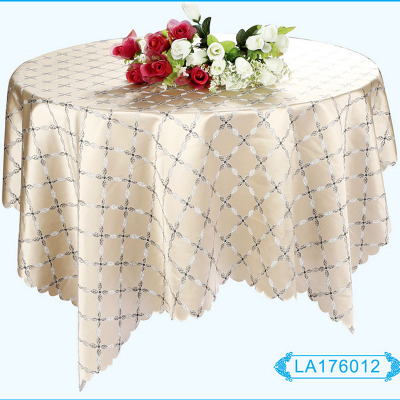Luxury hotel supplies Continental Hotel tablecloth custom-made round table linen banquet dining table cloth