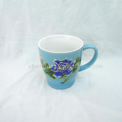 color-glazed ceramic mug smiley cup