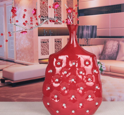Gobber Decorated Home Creative Diamond Ceramic Vase Modern Home Decoration Ceramic Crafts