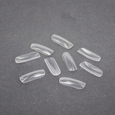 10 Sizes 500pcs/bag Full Nail Tips Clear Seamless Transparent Plastic Fake Nails Fashion DIY False Nails Tips
