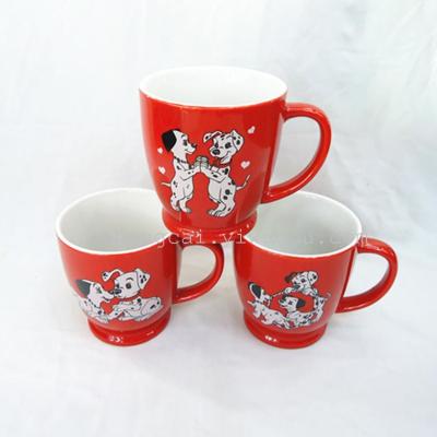 Stoneware mug colored glazed ceramic mug cartoon Cup stock 