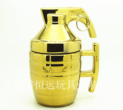 Grenade grenade Cup mug personality creative 3D stereo with lid Cup outdoor business gifts