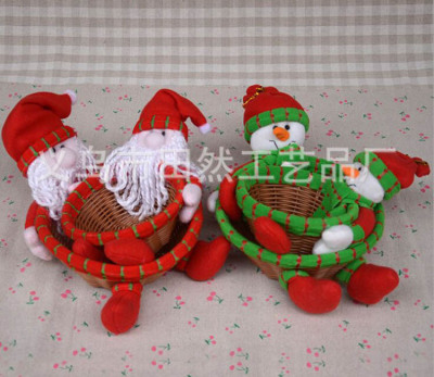 Factory outlets Santa Claus PP addendum two clutter storage basket hand baskets