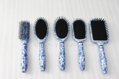 Blue and white porcelain brush set brush head airbag massage comb comb comb