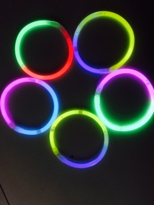 Bi-Color glow in dark bracelelts 