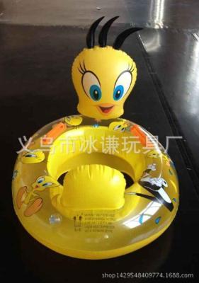 Toys and inflatable toys children's cartoon duck yacht swimming ring waist rings factory direct wholesale