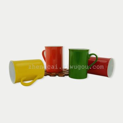 Colored glaze ceramic mug coffee cup advertising customized cups