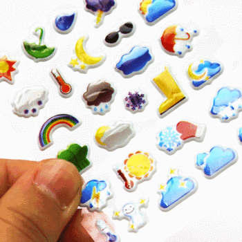 Korea mini puffy sticker cute dimensional stickers pasted jewelry decorative toys