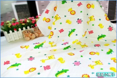Cotton Waffle Honeycomb Gauze Baby Children Cartoon Printed Bath Towel Towel Square Washcloth 60*120