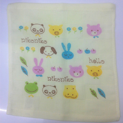 Cotton Printed Gauze Infants Baby Square Scarf 27*27