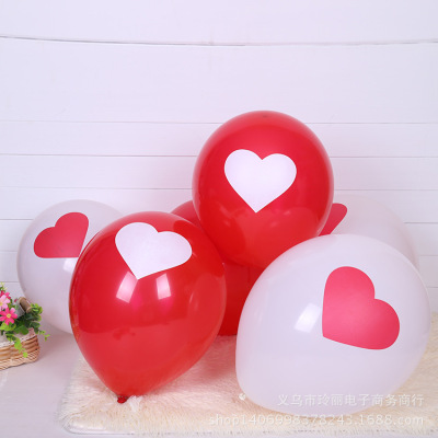 Manufacturers wholesale supply of 12-inch thick printed love balls