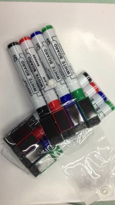Whiteboard pens with iron absorption Whiteboard marker 4 PVC bag Whiteboard pen
