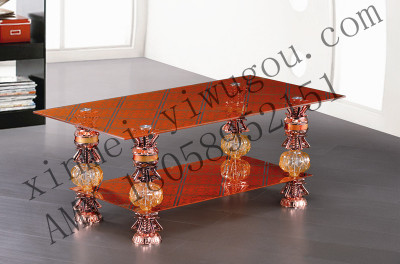 Factory direct new sets of aluminum color crystal glass coffee table coffee tables dining table