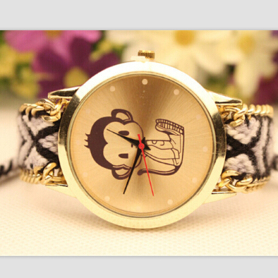 Trade new aliexpress hot watch braided Bracelet Watch Geneva female form