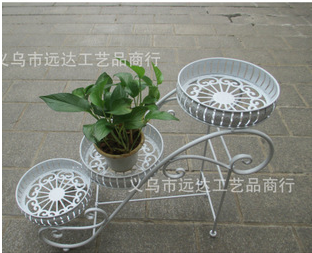 Factory Outlet-style wrought-iron placed three flower home wrought iron three-disk shelf