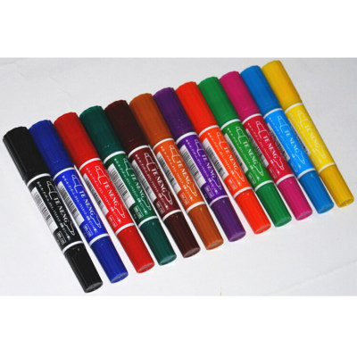 12 color oily head marker double head mark in quick-drying liner pen