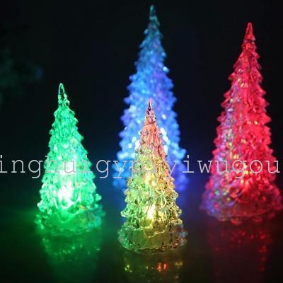 Handicrafts Acrylic Christmas tree small night light gift