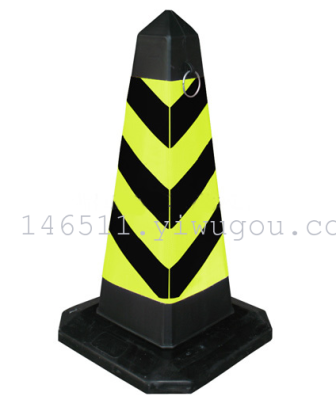 Rubber traffic cone 70CM roadblock cone cone transport facilities and elegant cone road isolated Pier column