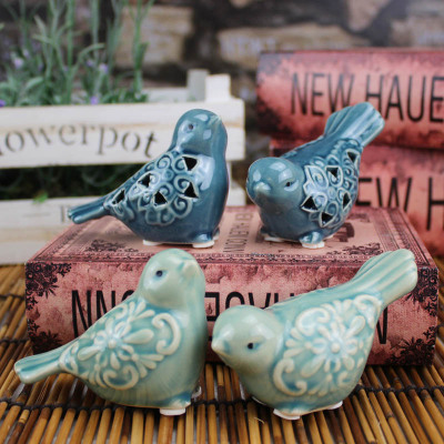 Ceramic arts and crafts assemble pieces lovers little birds piece high temperature kiln technology