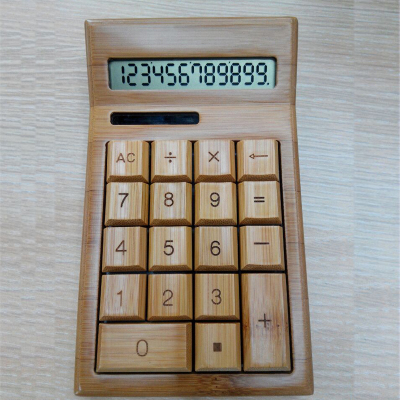 Factory stock calculator solar powered 12 digit computer environmental innovation of bamboo calculator