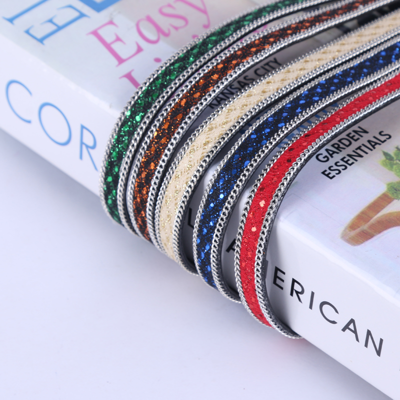 爆款项链配件PU双边链条DIY手链 饰品配件 1cm双边链条