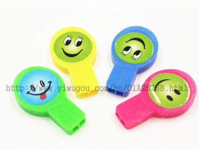 whistle smiling face plastic gift