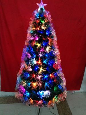 Colorful stars feather fiber Christmas tree tree tree colorful LED lights
