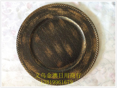 Manufacturers direct Christmas plate, plastic plate, plate, tray, duplicate, gold plate