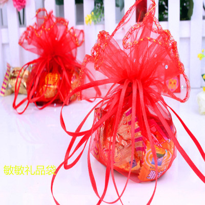 Sequin round Yarn Bag Disc Yarn Gift Bag Fruit Bag