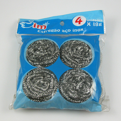 [Super Cheap] 15G Steel Wire Ball Cleaning Ball 4 Pack Wok Brush Wire Brush