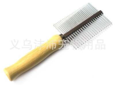 Pet products dog wooden handle length of single-sided comb teeth Gilling single-row pets 17.5*5.2