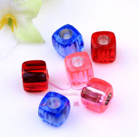 Accessories Accessories Accessories new eco-friendly plastic 7MM square silver beads