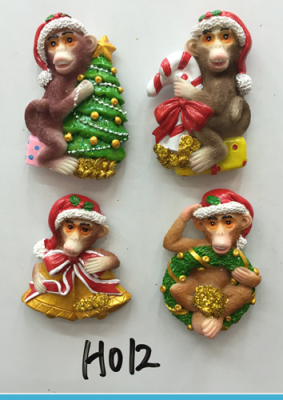 Christmas monkey magnet