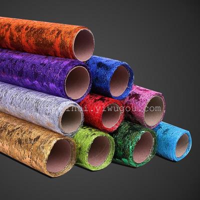 New high-grade bronzing foil woven aluminum mesh roll flowers bouquet packaging gift packaging