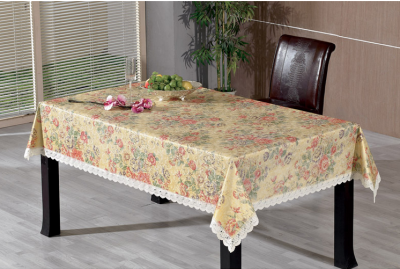 Spot 2015 new crown printed lace PVC tablecloth Table Linen Tablecloth printing waterproof