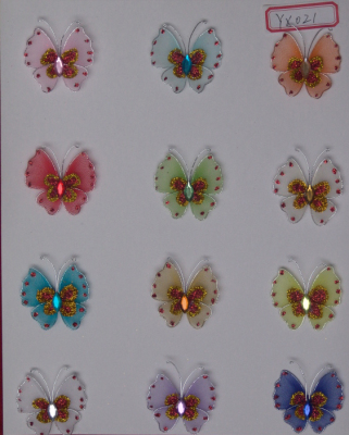 Simulation of new decorative stockings Butterfly ornaments accessories factory direct