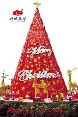 Large decorated Christmas tree Mall location to decorate the Christmas tree lights Christmas tree