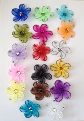 A variety of flower-shaped headdress accessory glitter flower stockings factory outlet