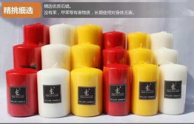 Smoke-free the top pillar wax romantic candlelight dinner wedding aromatic odor candles