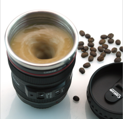 Lens mixing Cup electric coffee cup automatic stainless steel mixing Cup creative coffee cup