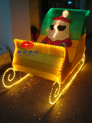 圣诞装饰 鹿拉车 圣诞场地道具布置装饰 圣诞节工艺品