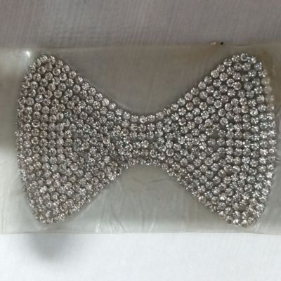 Bow plum CK diamond pattern plastic aluminum mesh network version glass drill garment accessories